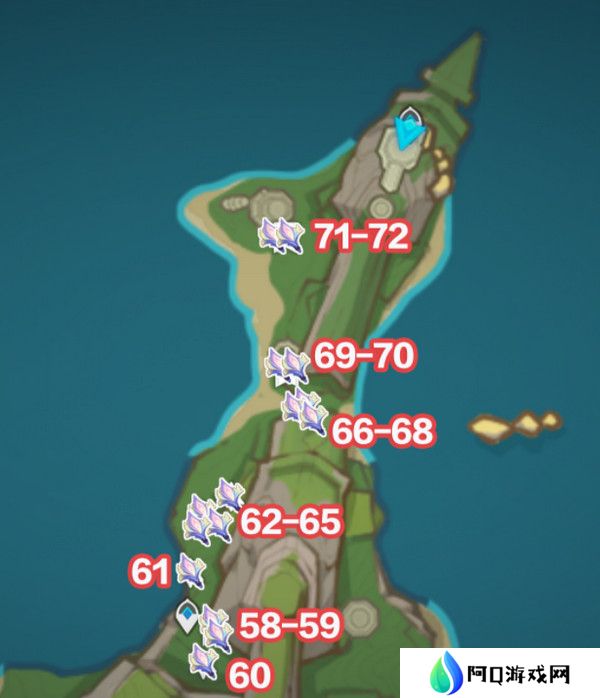 原神微光角菌材料采集路线 72个微光角菌材料在哪里[多图]图片5