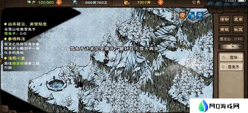 烟雨江湖雪兔子位置坐标一览,从新手到精通的全面攻略